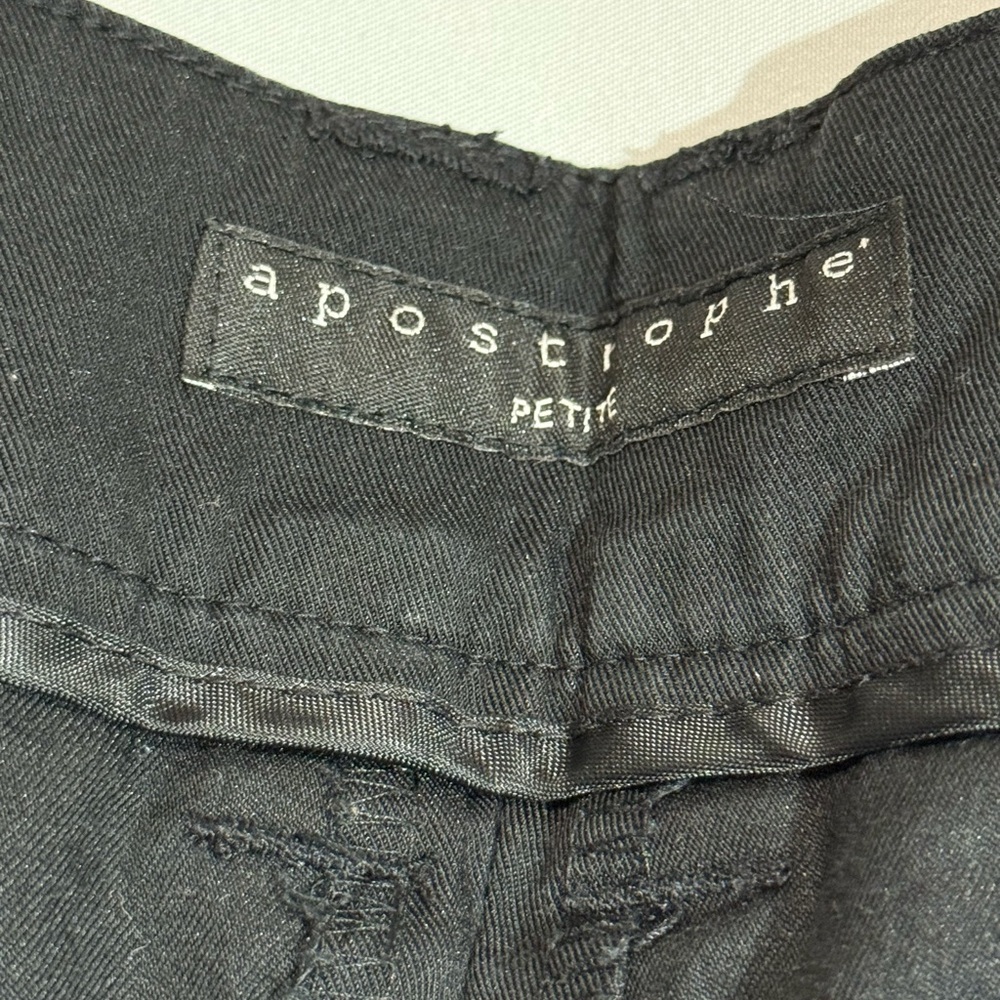 Apostrophe Petite Capri Cropped Black Cargo Pants Size 6P - Picture 6 of 7